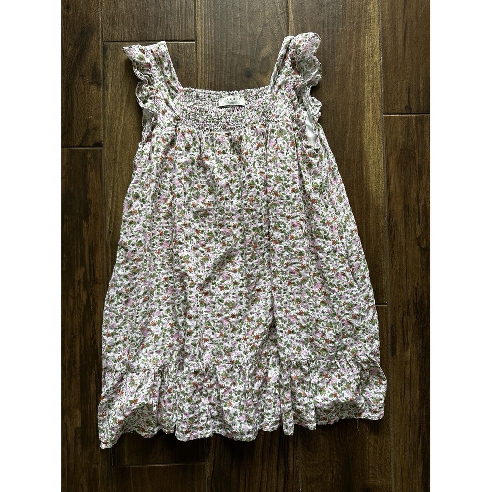 Hayden Los‎ Angeles Mini Babydoll Dress Smocked Med Cottage Ruffle Floral Boho